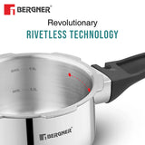 Tri-Max Junior Tri-Ply Stainless Steel 1 Litre Outer Lid Mini Pressure Cooker - Induction Bottom and Gas Stove Ready  BGIN-7860