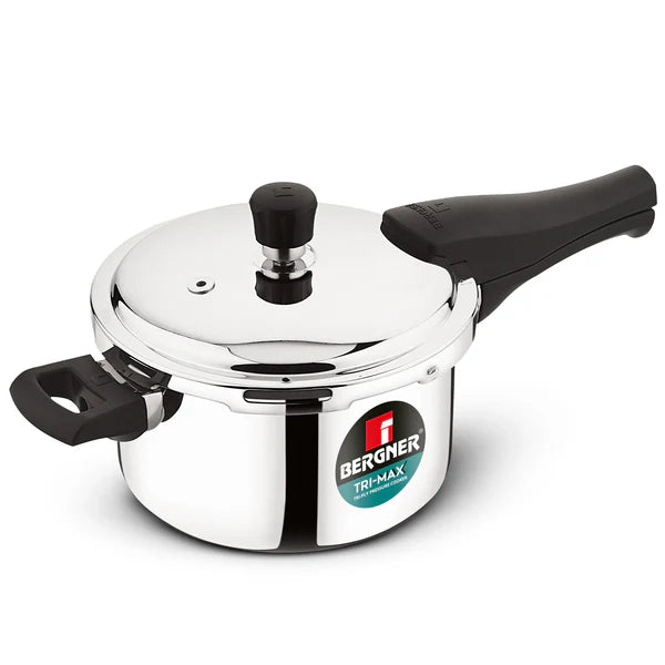 Trimax Stainless Steel Outer Lid Pressure Cooker, Easy Locking - Induction Bottom BGIN-7866