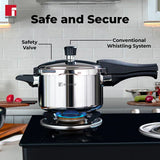 Trimax Stainless Steel Outer Lid Pressure Cooker, Easy Locking - Induction Bottom BGIN-7866
