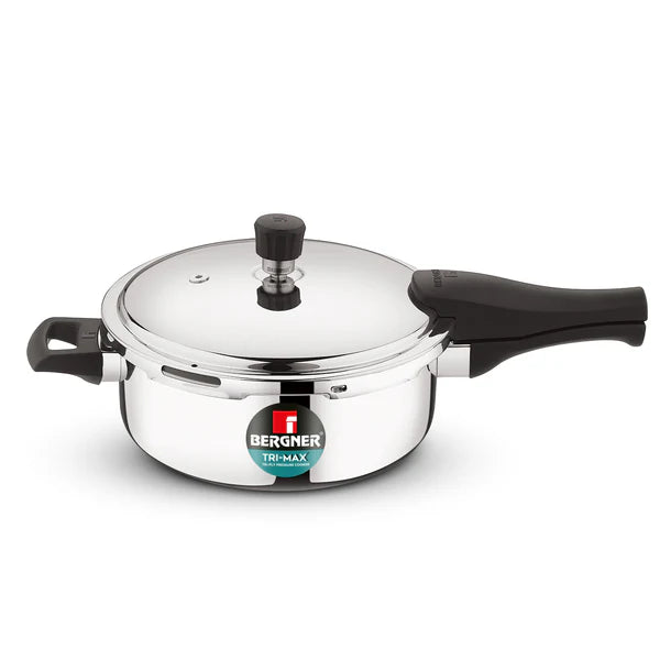 Trimax Stainless Steel Lid Pressure Pan, Easy Locking - Induction Bottom BGIN-7867