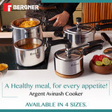 Argent Tri-Ply 18/10 Stainless Steel Inner Lid Pressure Cooker with Rivetless Technology, 2.5 mm Body Thickness – Induction Bottom BGIN-7893