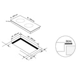 2 Zone Built-in Induction Hob with 9 Power Levels Touch Control Timer (BH1015IC2Z)