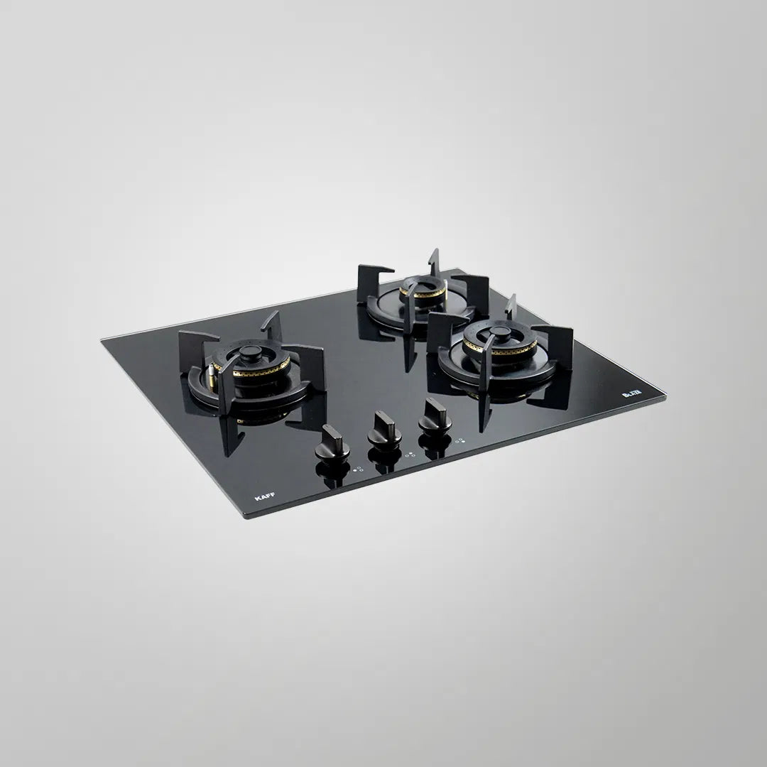 BZ 603 78cm 3 Burner Built-in Hob with Forged Brass Burners & Auto Ignition