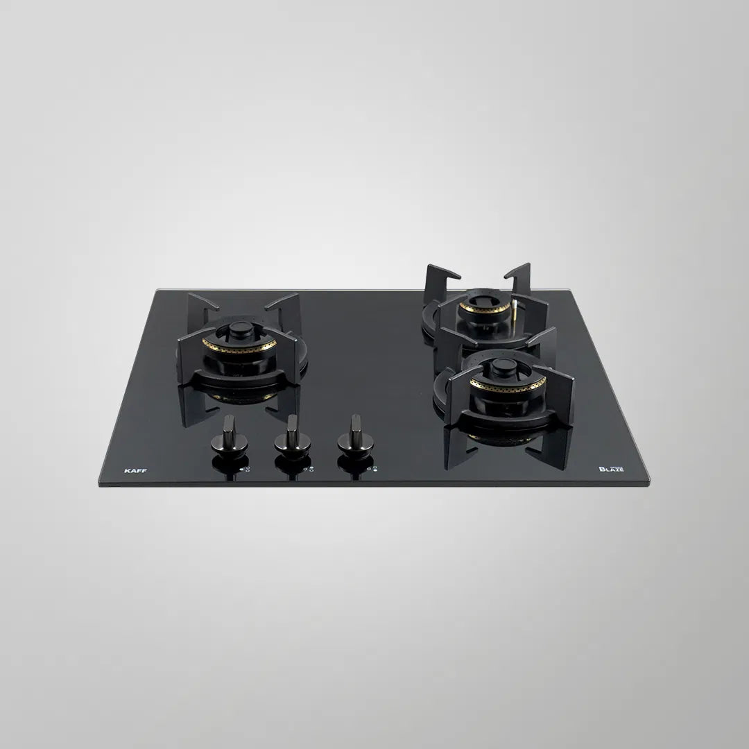 BZ 603 78cm 3 Burner Built-in Hob with Forged Brass Burners & Auto Ignition