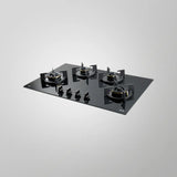 BZ 804 78cm Built-in Hob with 4 Forged Brass Burners & Auto Electric Ignition