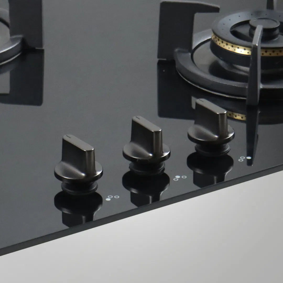 BZ 804 78cm Built-in Hob with 4 Forged Brass Burners & Auto Electric Ignition