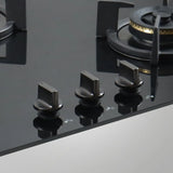 BZ 804 78cm Built-in Hob with 4 Forged Brass Burners & Auto Electric Ignition