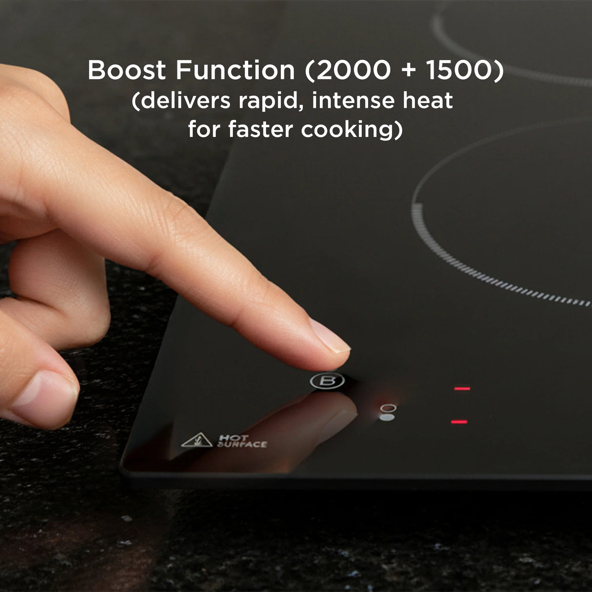 2 Zone Built-in Induction Hob with 9 Power Levels Touch Control Timer (BH1015IC2Z)