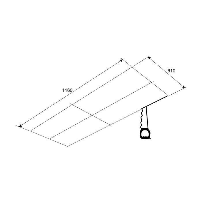 Kitchen Chimney Cassette Ceiling Mounted Remote Control Baffle filters 120cm 1250 m3/h -White (1010CS)