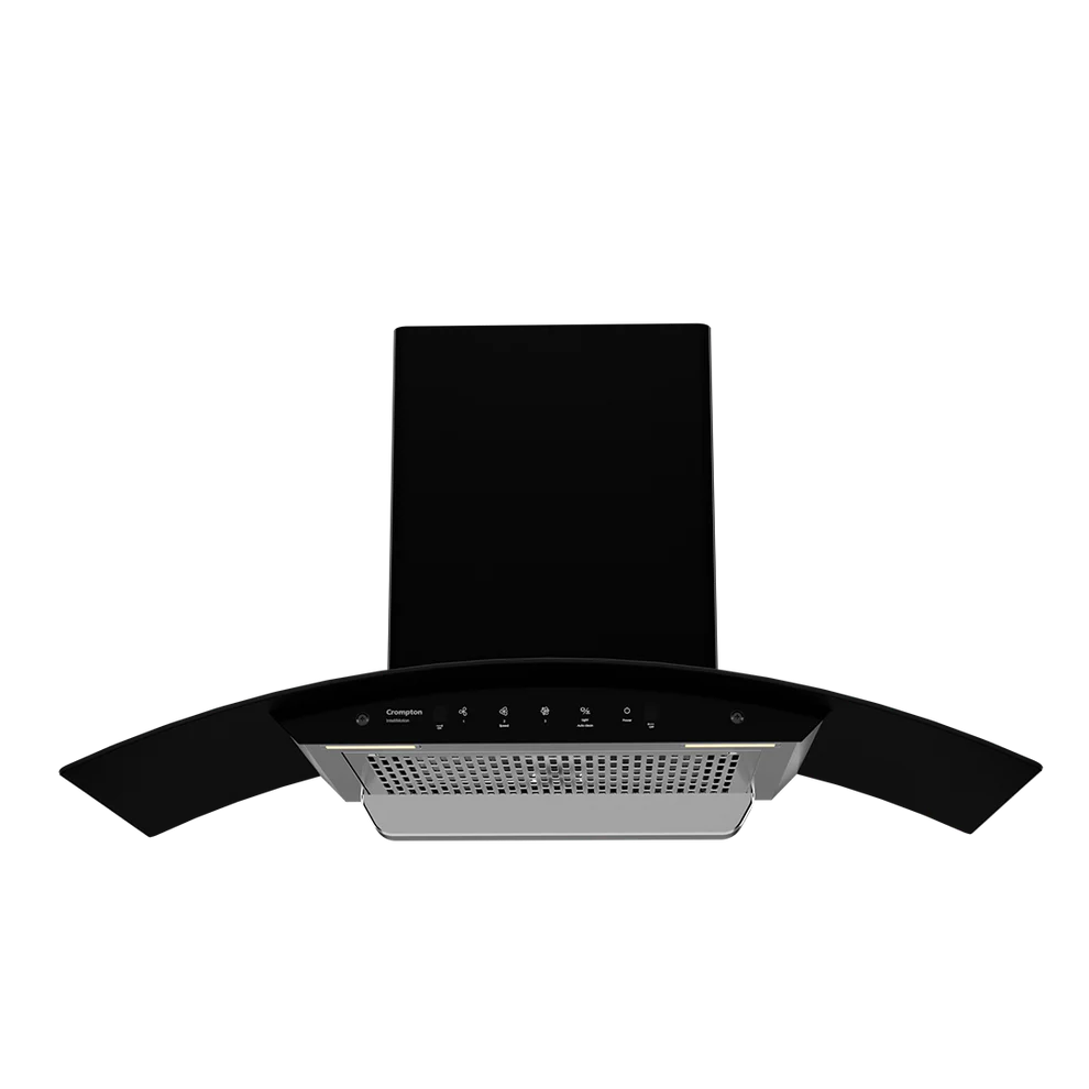 CHD-IMC90FLE-MBL-Curved Wall Mounted Chimney IntelliMotion 90 cm