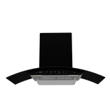 CHD-IMC90FLE-MBL-Curved Wall Mounted Chimney IntelliMotion 90 cm
