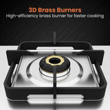Curvv Matte Stainless Steel Cooktop 4 Burner Manual Ignition
