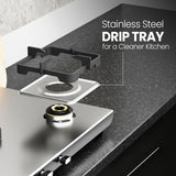 Curvv Matte Stainless Steel Cooktop Manual Ignition 3 Burner