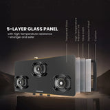 Regal Pro 3 Burner Gas Stove Toughened Glass Cooktop Manual Ignition