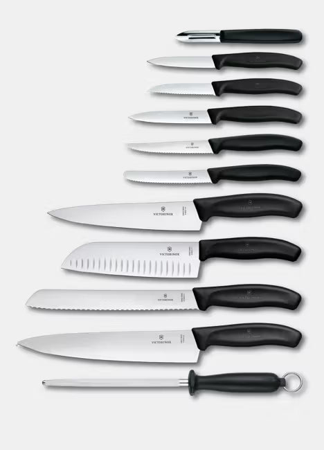 Swiss Made Classic Cutlery Block 11 Pieces Beechwood Knife Set (6.7153.11)