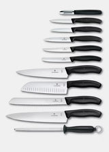 Swiss Made Classic Cutlery Block 11 Pieces Beechwood Knife Set (6.7153.11)