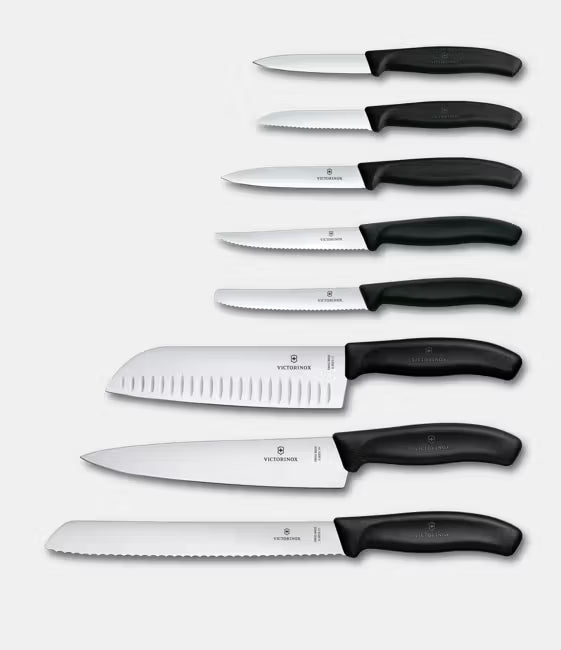 Swiss Made Classic Cutlery Block 8 Pieces Beechwood Knife Set (6.7173.8)