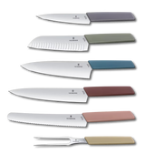 Swiss Made Modern Knife Block 6 Pieces Multicolor Beechwood Knife Set (6.7186.66)