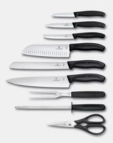 Swiss Made Classic Cutlery Block 9 Pieces Beechwood Knife Set