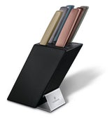 Swiss Made Modern Knife Block 6 Pieces Multicolor Beechwood Knife Set (6.7186.66)