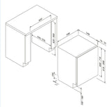 Built-In Undercounter Refrigeration 5CP 221FD0 110 Litre With Automatic Defrost