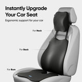 Ultimate Car Comfort Bundle with Backrest, Neck Rest & Seat Wedge for Complete Driving Support