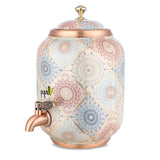 Classical Printed Copper Matka – Mandala Gold | 14 Litre