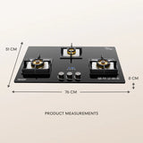 Dorado Gas Hob (3 Burner)
