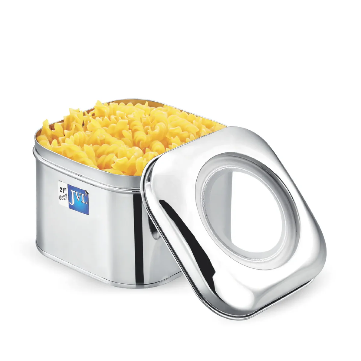 JVL Cubic Tin Storage Container Stainless Steel  1.60 L CT - 0