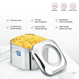 JVL Cubic Tin Storage Container Stainless Steel  1.60 L CT - 0