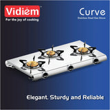 CURVE 3 BURNER GAS STOVE