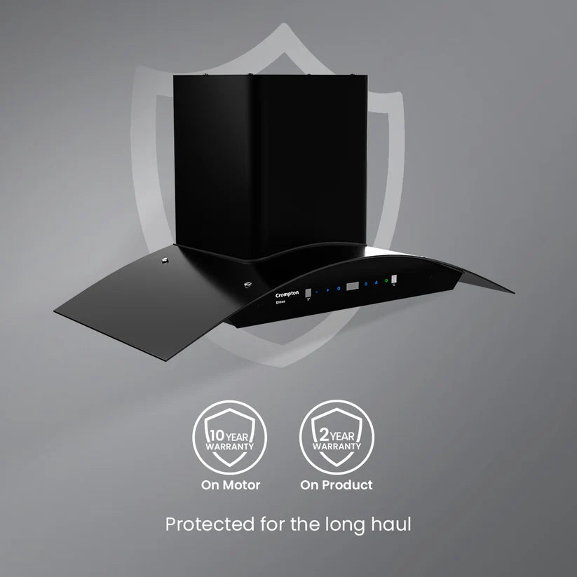 CHD-ELC90FLE-IND 90cm Eliteo Curved Series Filterless Wall Mounted Chimney