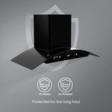 CHD-ELC90FLE-IND 90cm Eliteo Curved Series Filterless Wall Mounted Chimney