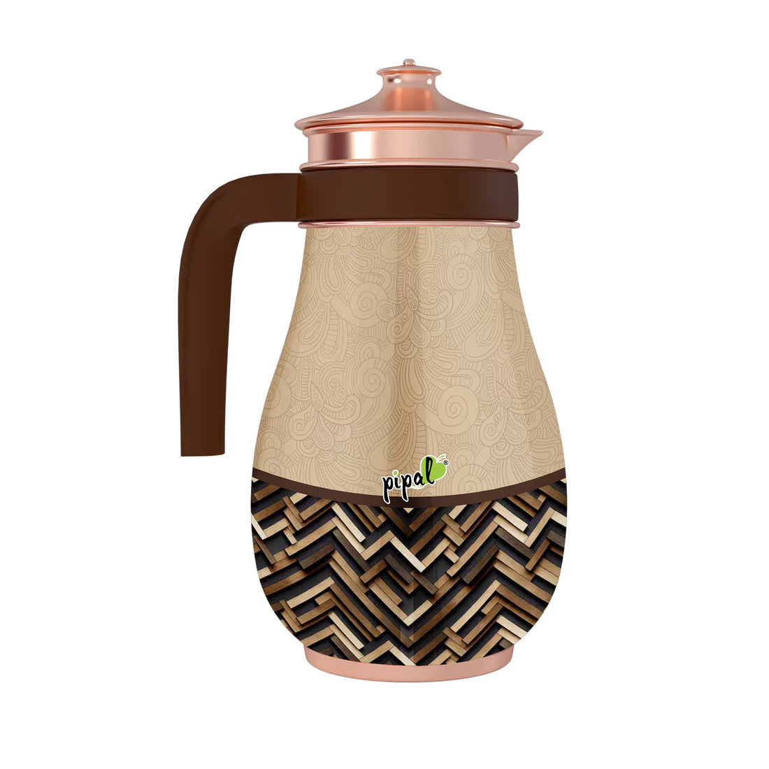 Drop Designer Copper Jug Coffee Wood – 1450 ml