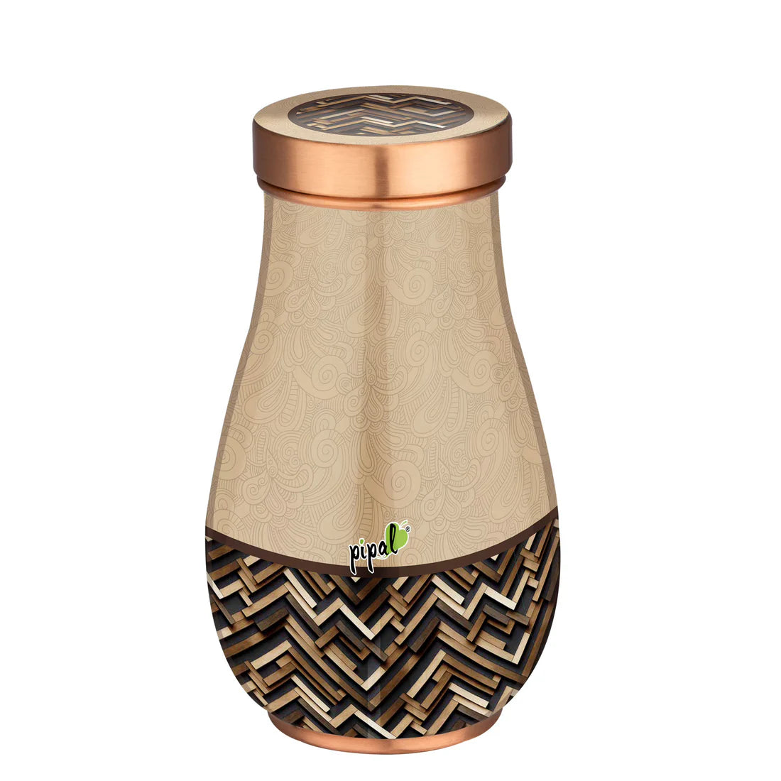 Drop Printed Copper Carafe Brown – 850 ml
