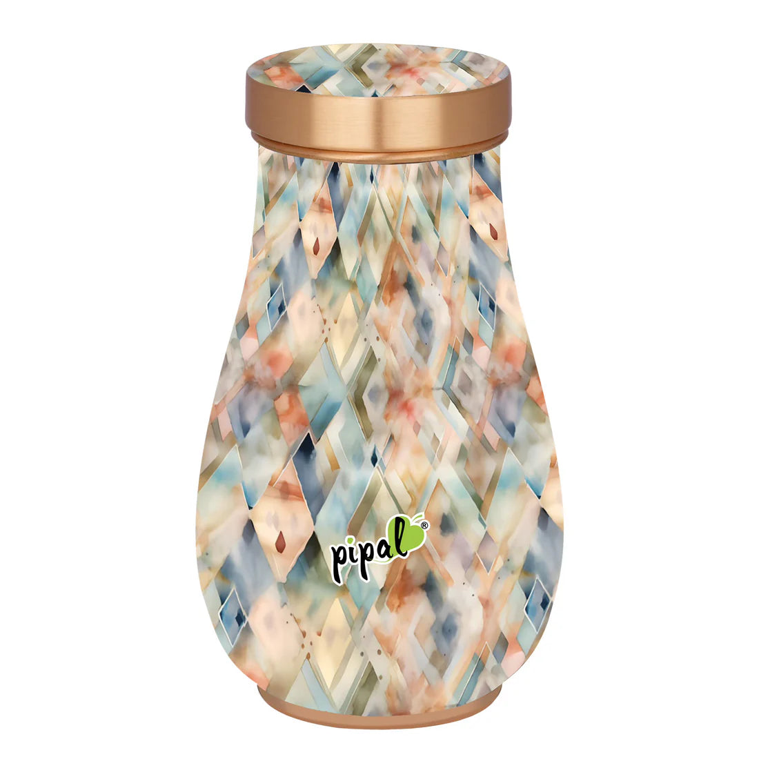 Drop Diamond Printed Copper Carafe – 850 ml