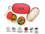 Pexpo Delight Steel Lunch Box  400 ML Red