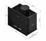 KITTY PLUG N PLAY BF 600 HAC LTW MS NERO 60 cm Kitchen Chimney with Motion Sensor & Auto Clean, Black
