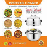Prabha Double Delight Cook N Serve Pot – Thermal Rice Cooker 1L