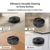 Smartclean Robotic Vacuum Cleaner & Mop with Wi-Fi Connectivity (Smart Voice Control, Black & Orange)