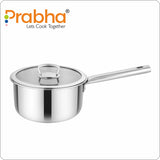 Elante Tri-Ply Saucepan With Glass Lid – 1.2L, 14cm