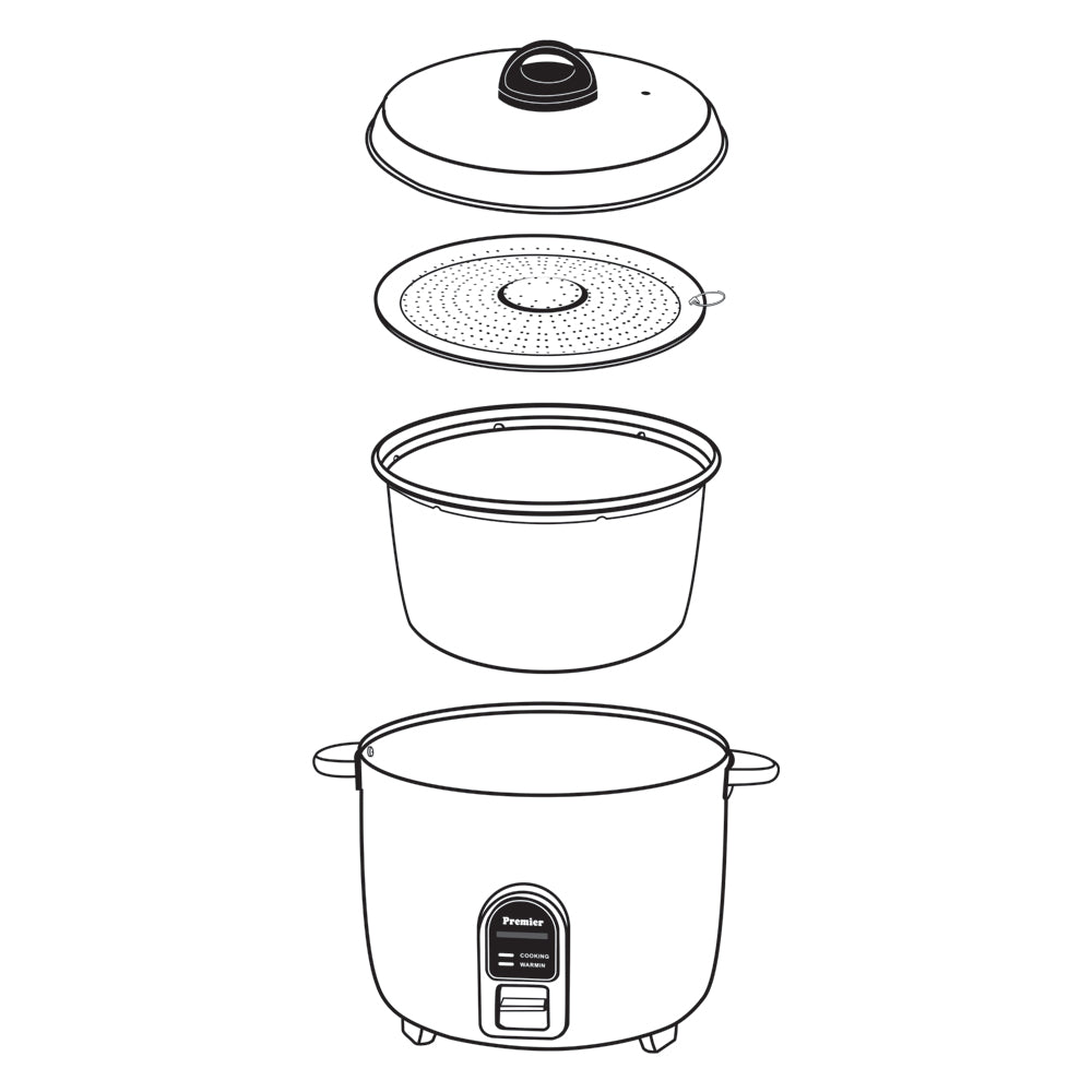 Premier Electric Rice Cooker 1.8ltr Blue