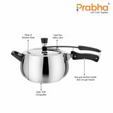 Elegant Stainless Steel Pressure Cooker 5L