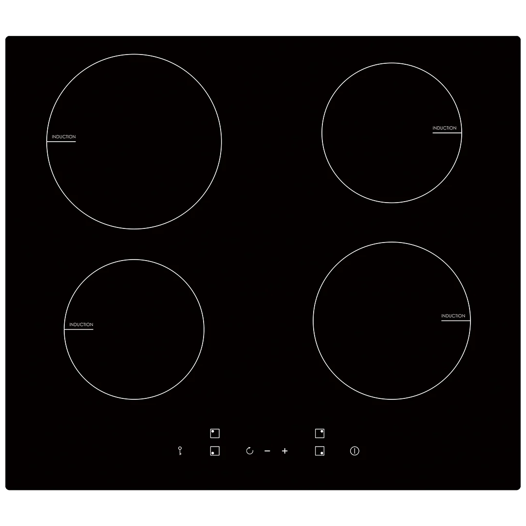 ELENA 60CM Built-In 4 Zone Induction Hob with Schott Glass & Touch Controls - 538.01.691