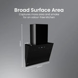 CHD-ELI60FLE-IND 60cm Filterless Wall Mounted Chimney Eliteo Inclined Series