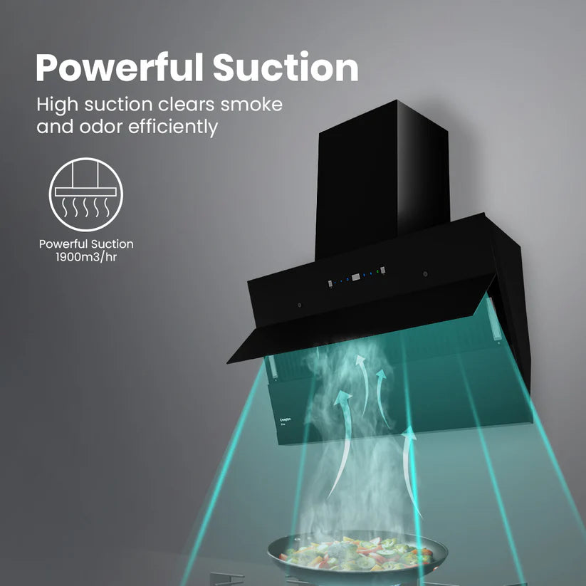 CHD-ELI75FLE-IND 75cm Filterless Wall Mounted Chimney Eliteo Inclined Series