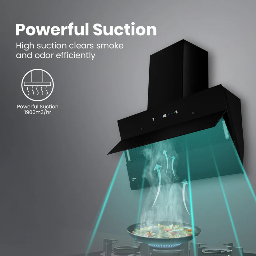 CHD-ELI90FLE-IND 90cm Filterless Wall Mounted Chimney Eliteo Inclined Series