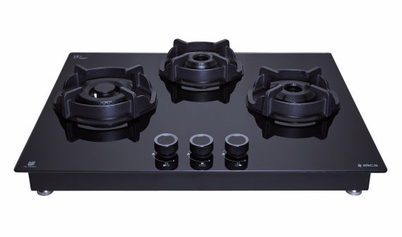 FLEXI HEXA 360 LOTUS IND HD 3 BRASS Burner Toughened Glass Auto Ignition