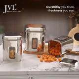 Flossy Window Canister - Airtight Dry Storage Container with Transparent Window - FW-1 ( 1.2 Litres)