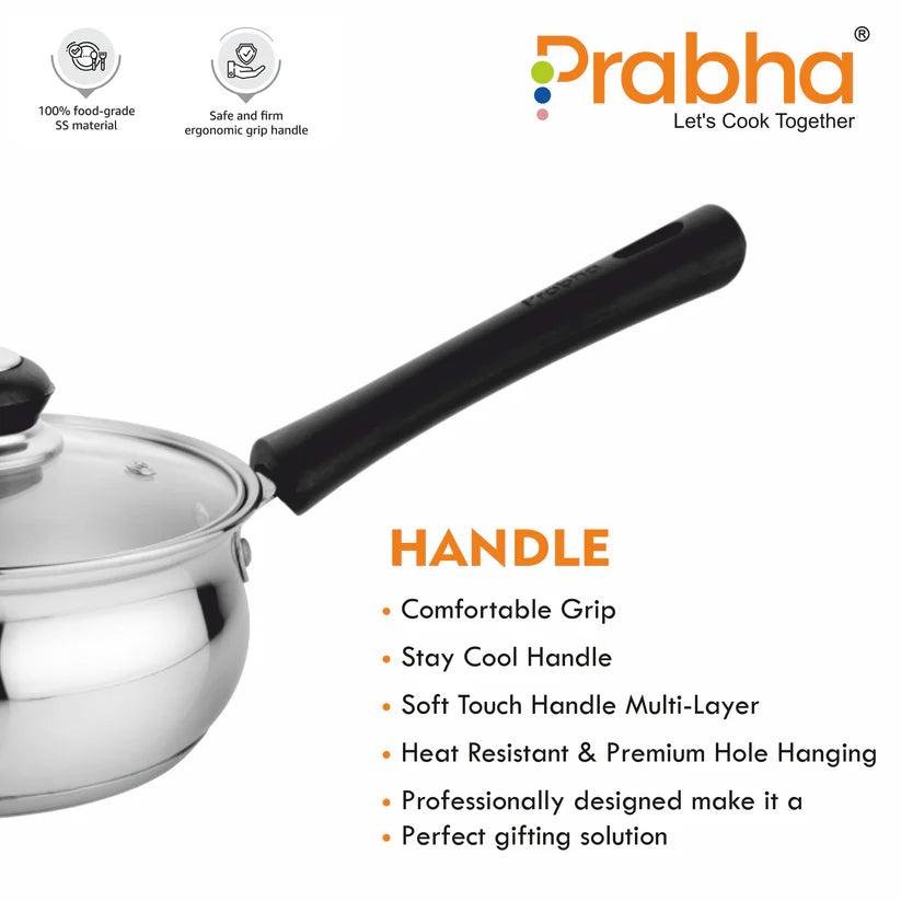 Grace IB Belly Saucepan With Lid – 1.4L, 16cm